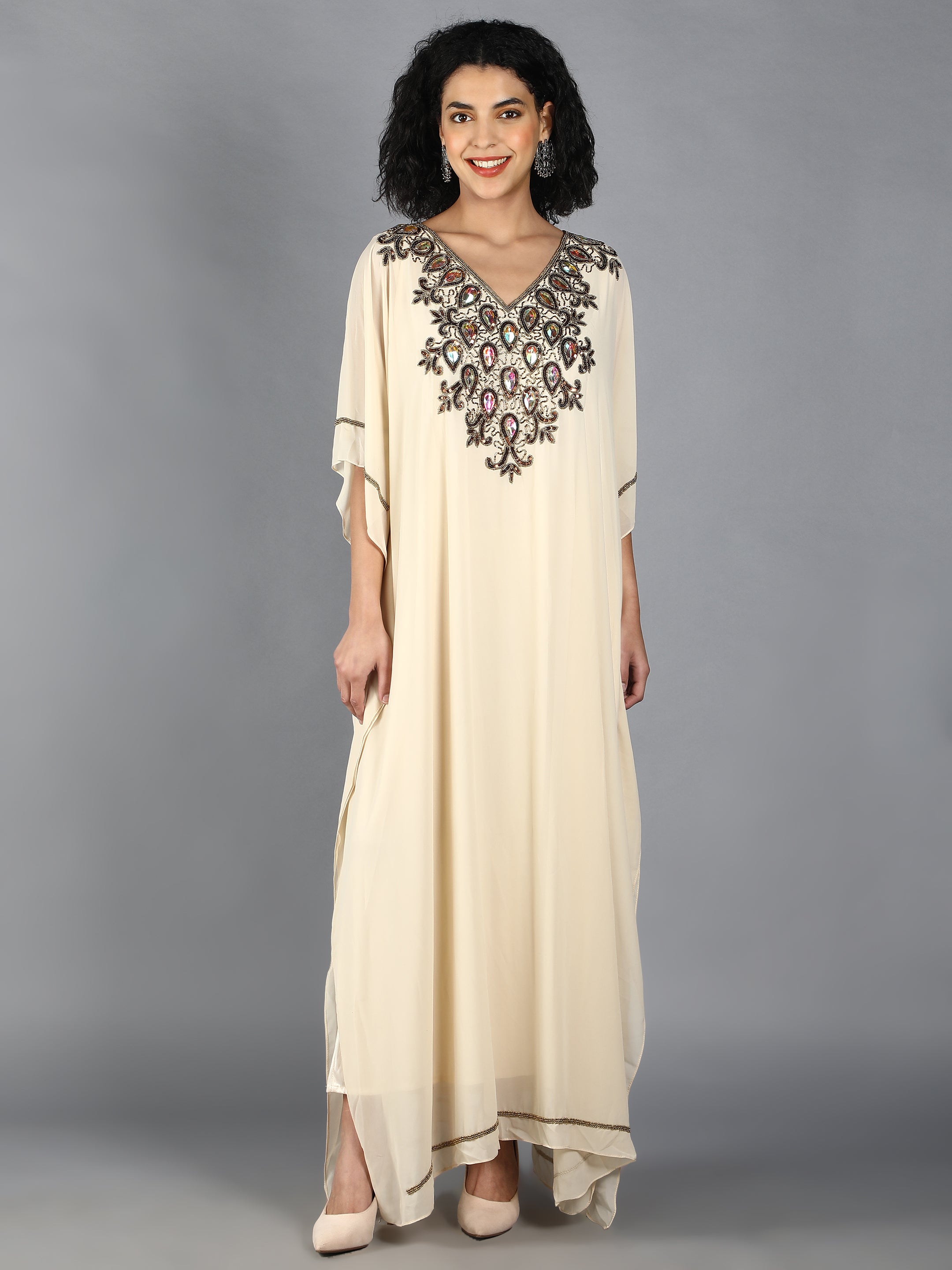 Amira Embellished Long Kaftan