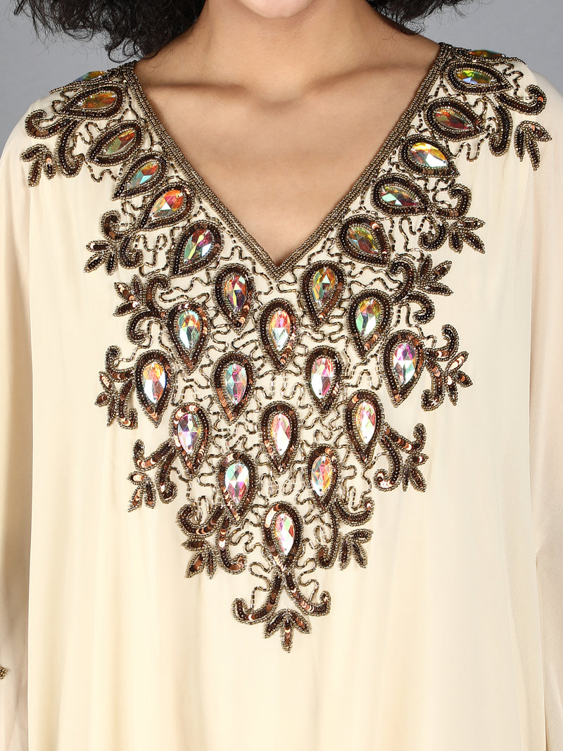 Amira Embellished Long Kaftan