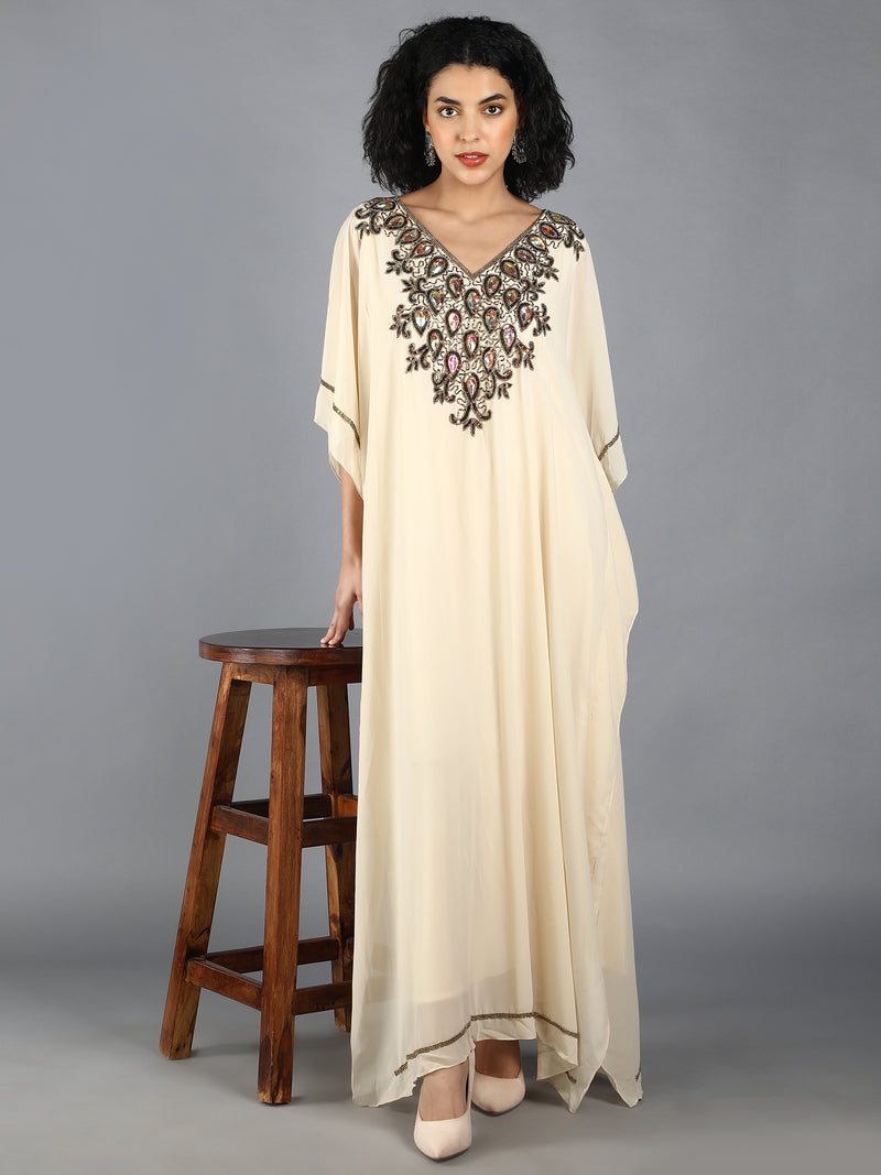 Amira Embellished Long Kaftan
