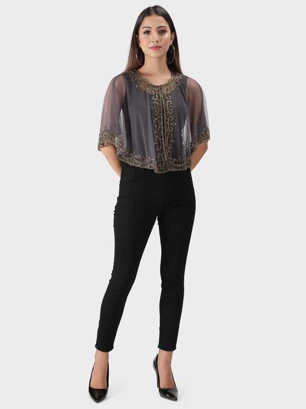 Dahlia Embellished Shrug