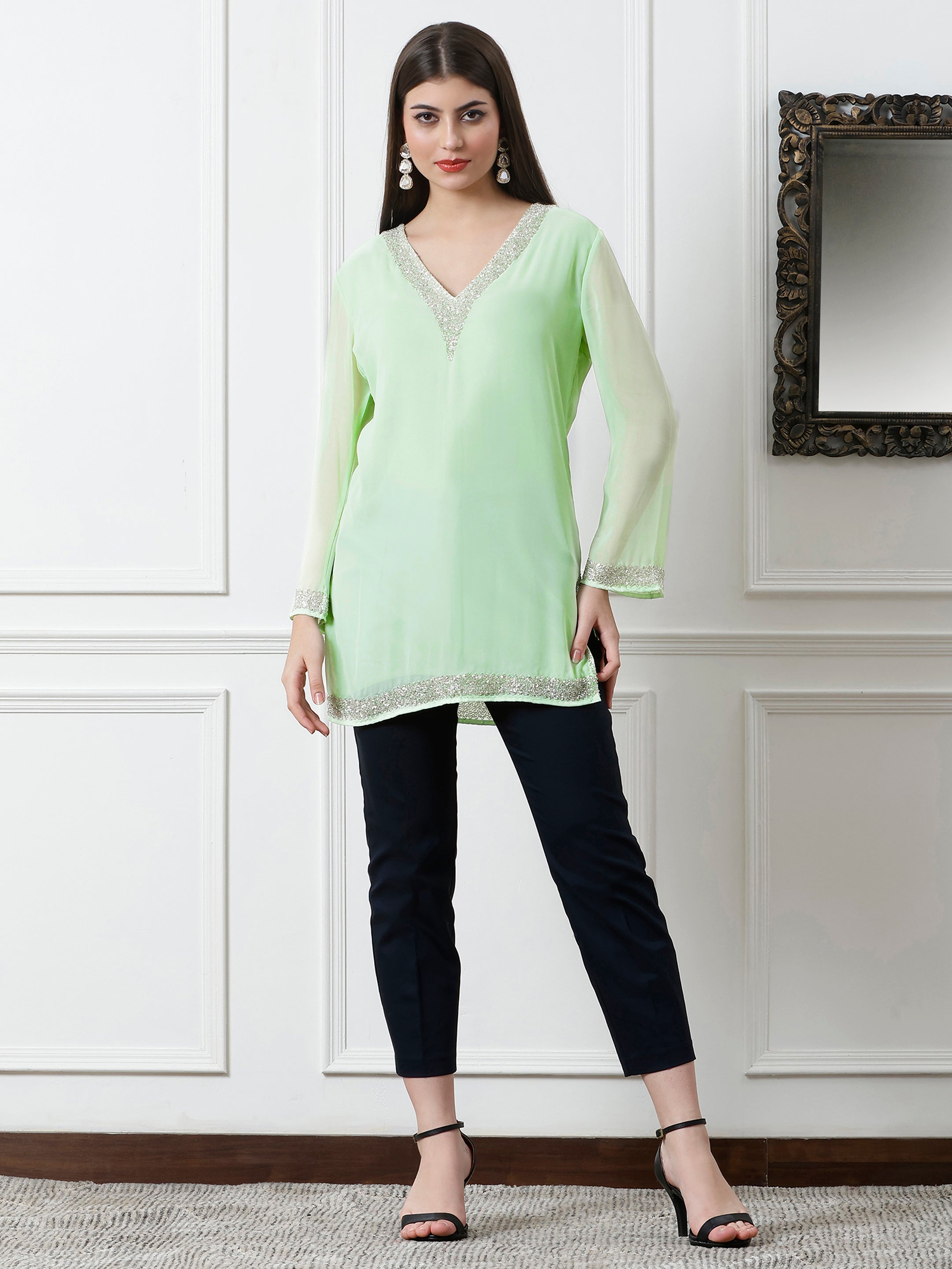 Noor Kurti(With Lining)