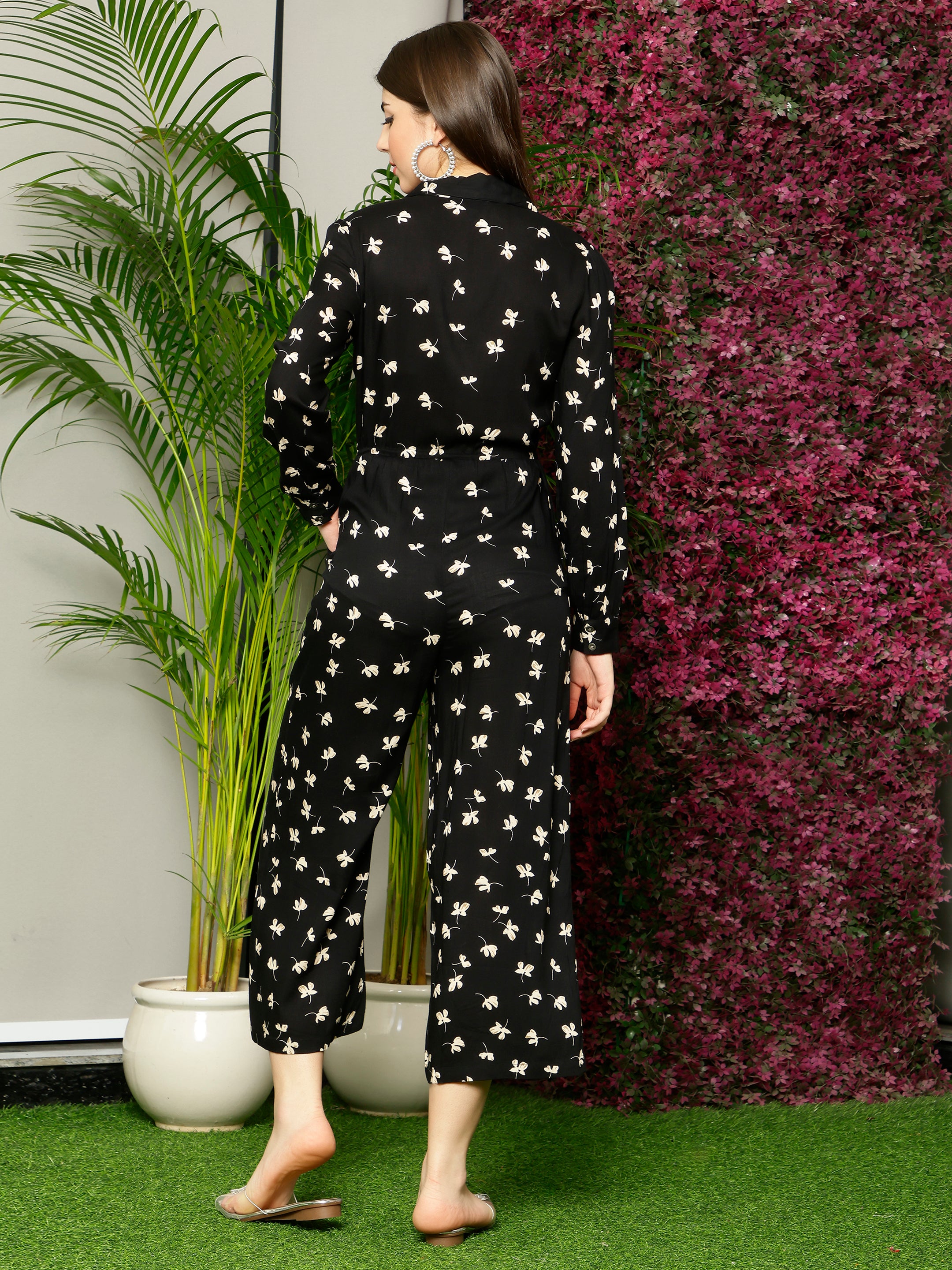 Black Floral Jumpsuit