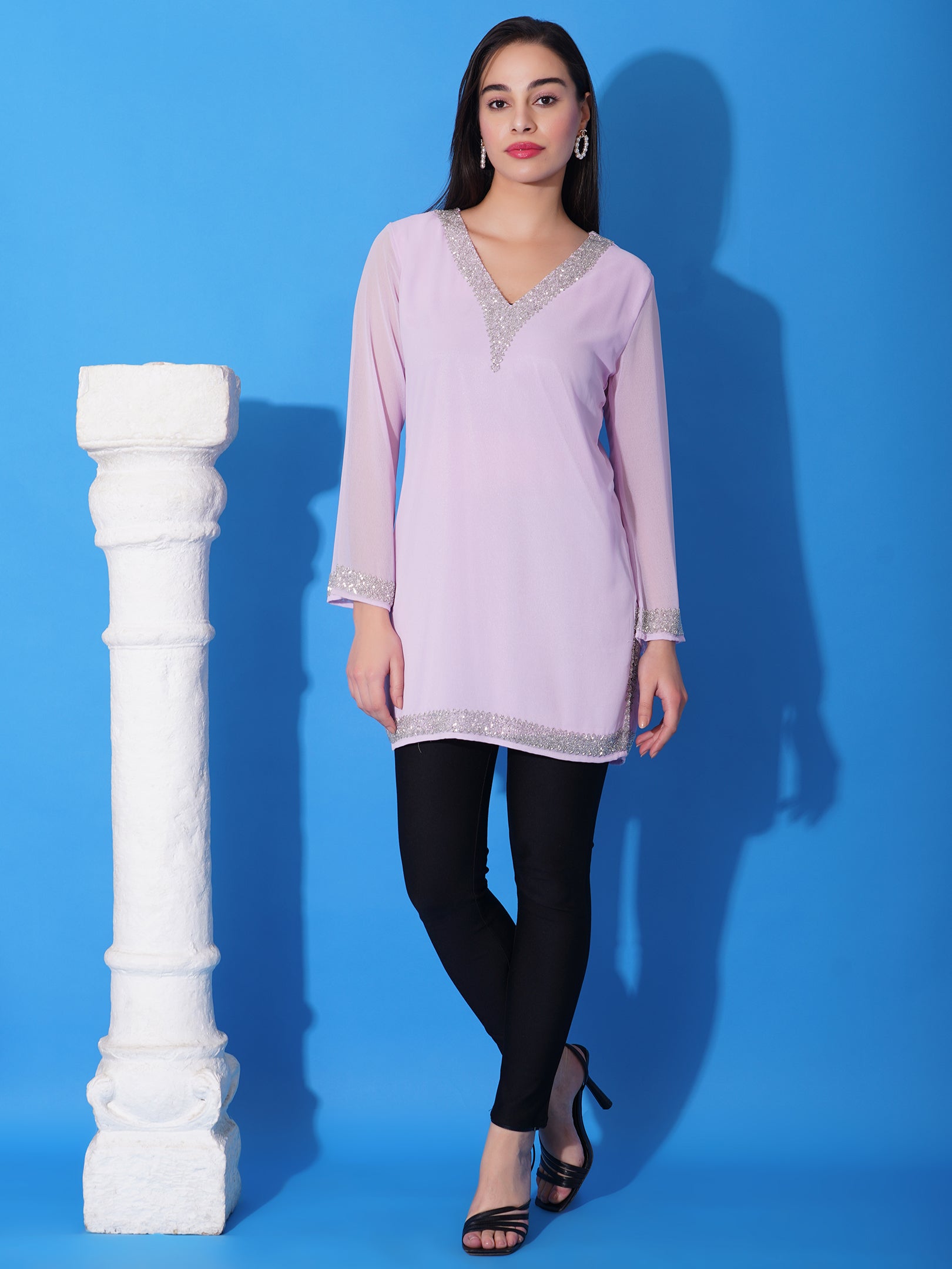 Lilac Kurti(With Lining)