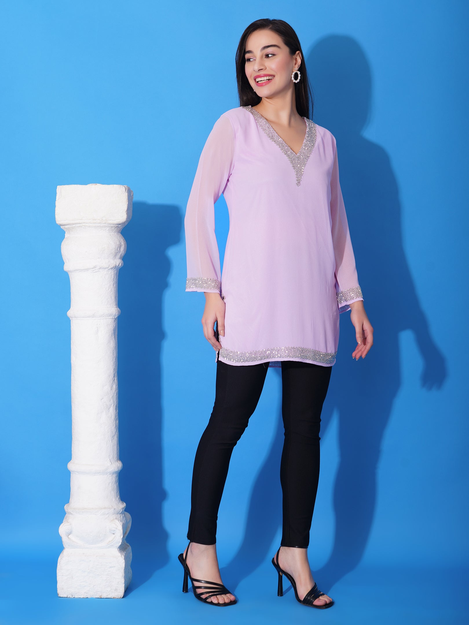 Lilac Kurti(With Lining)