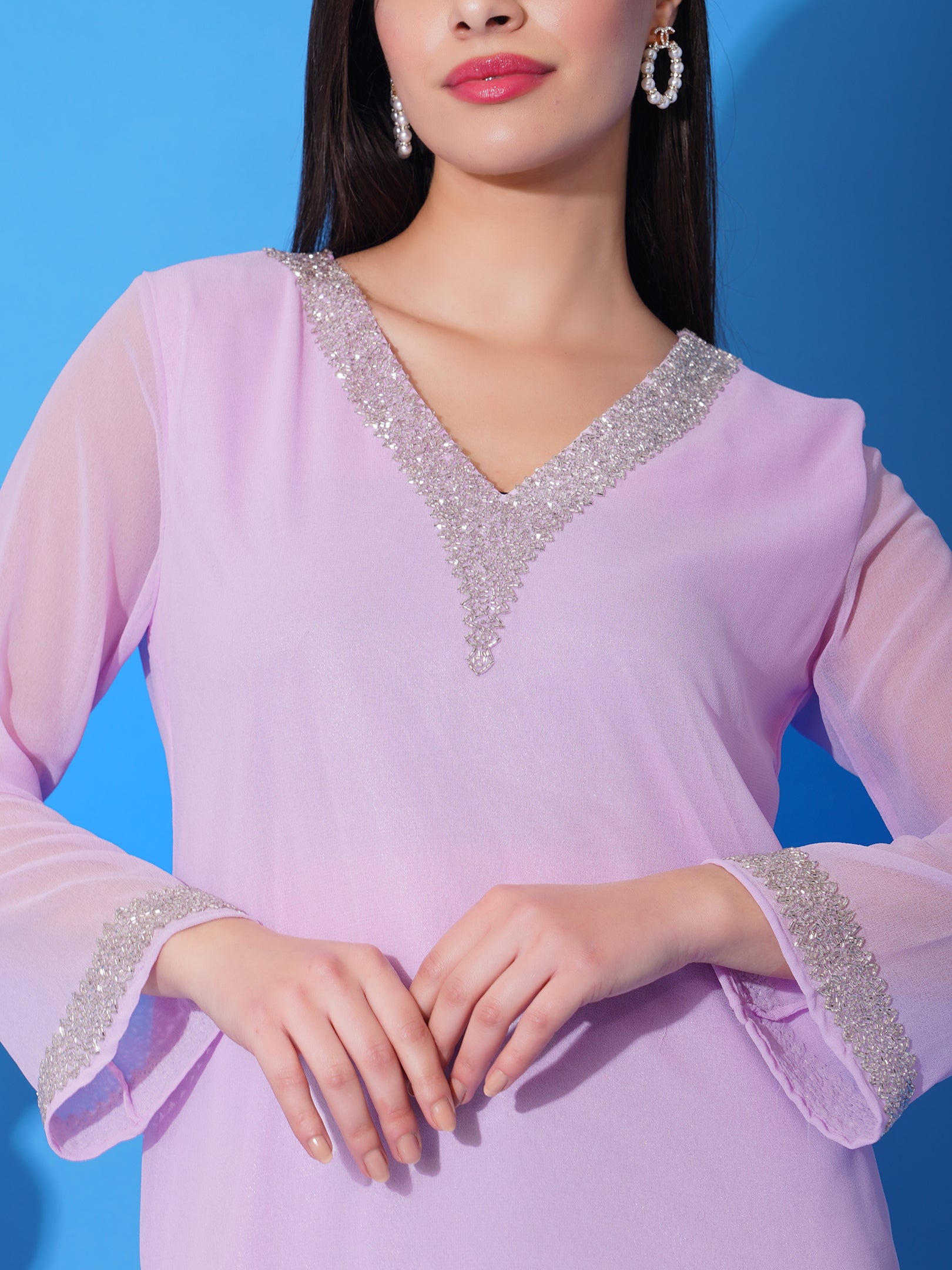 Lilac Kurti(With Lining)