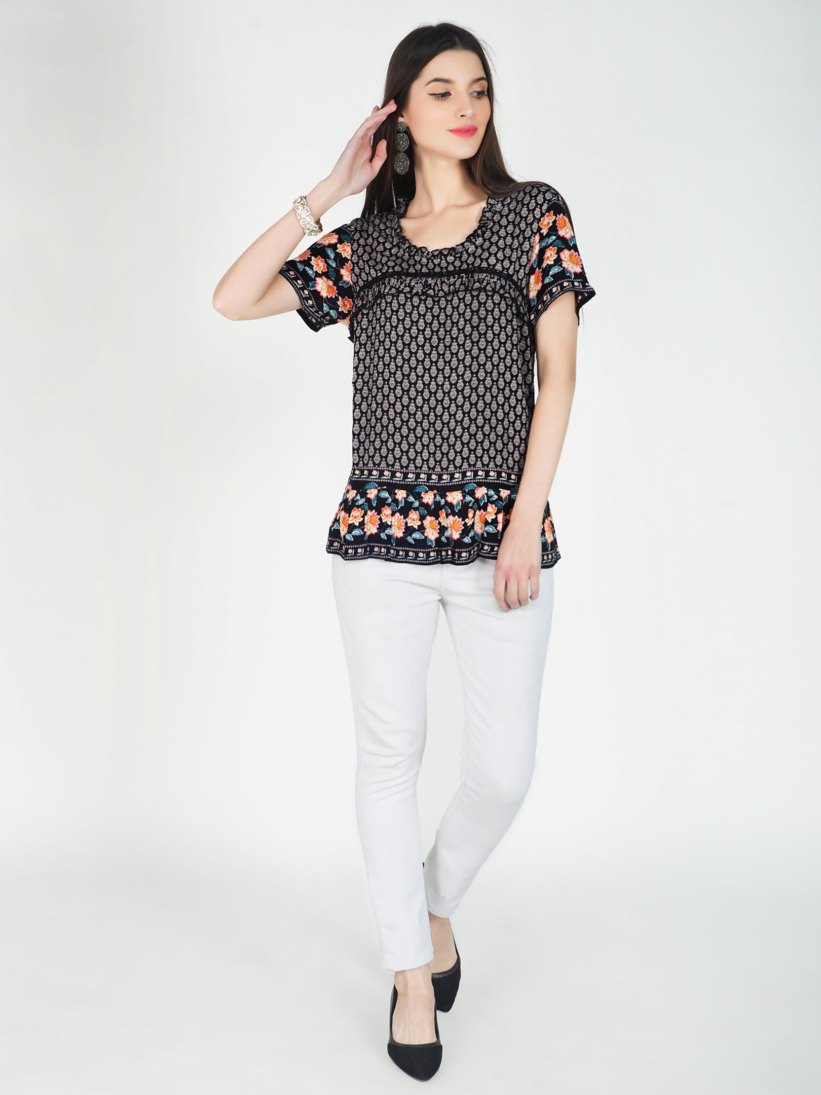 Mable Top with Designer lace