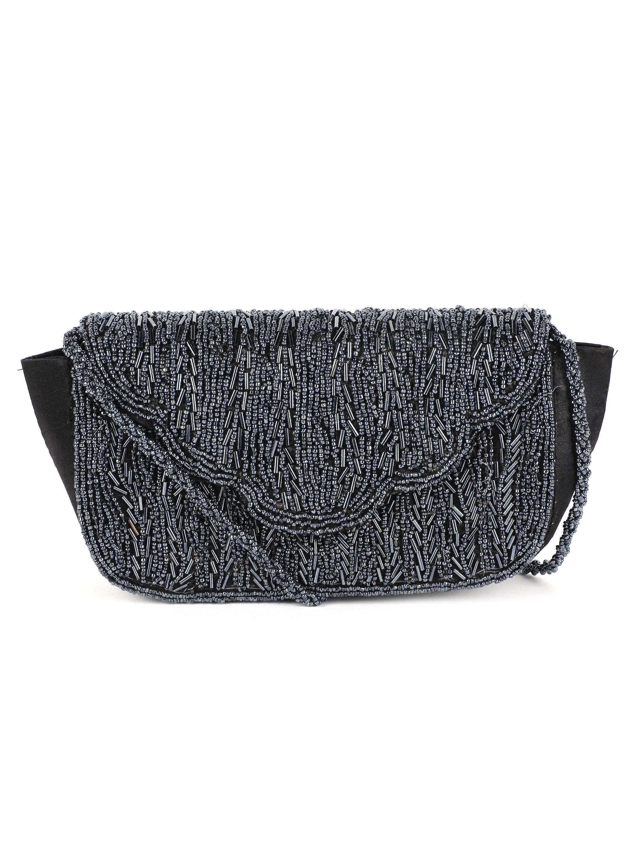 Navy Embellished Sling Bag