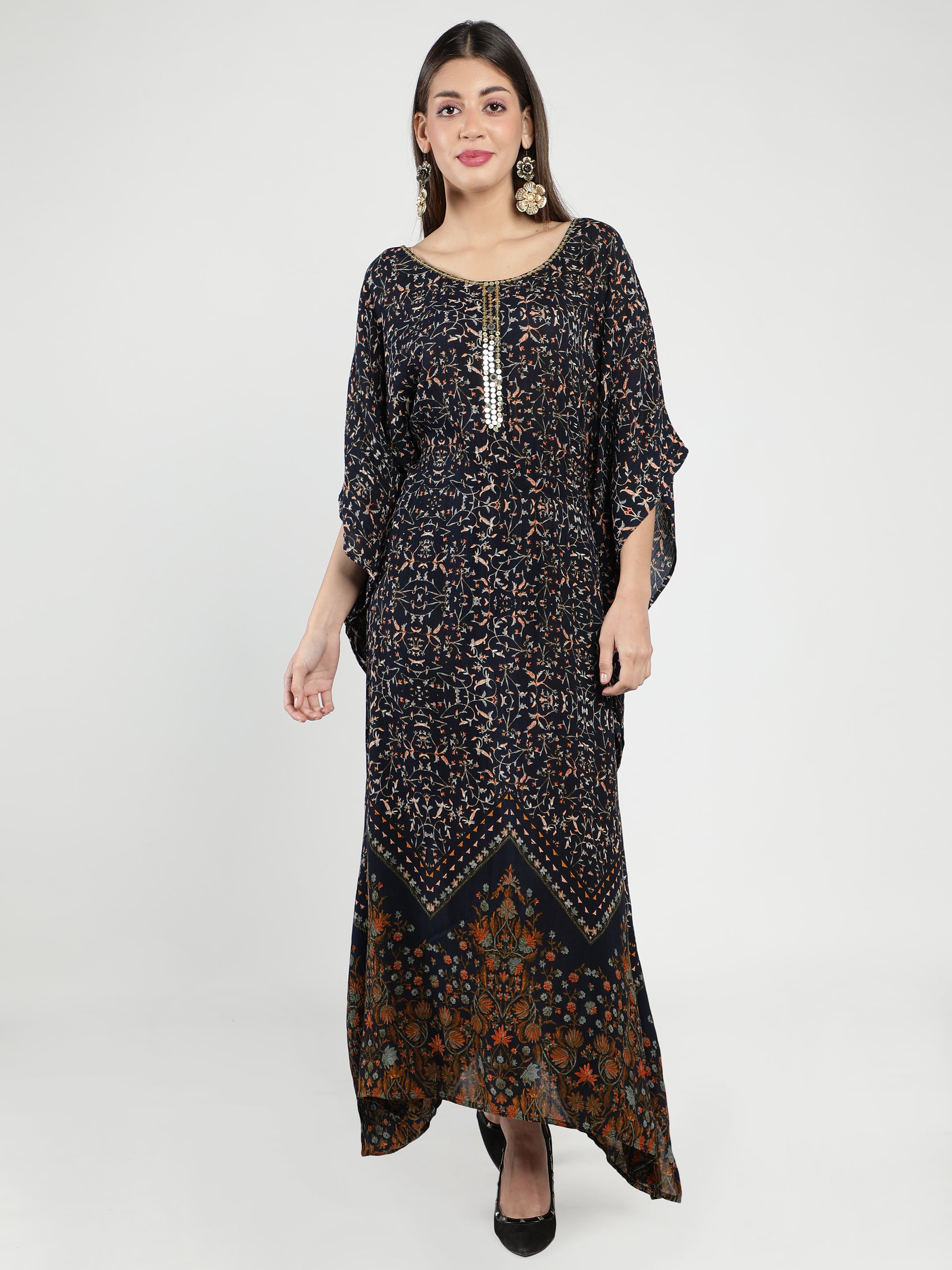 Nadia Embellished Long Kaftan