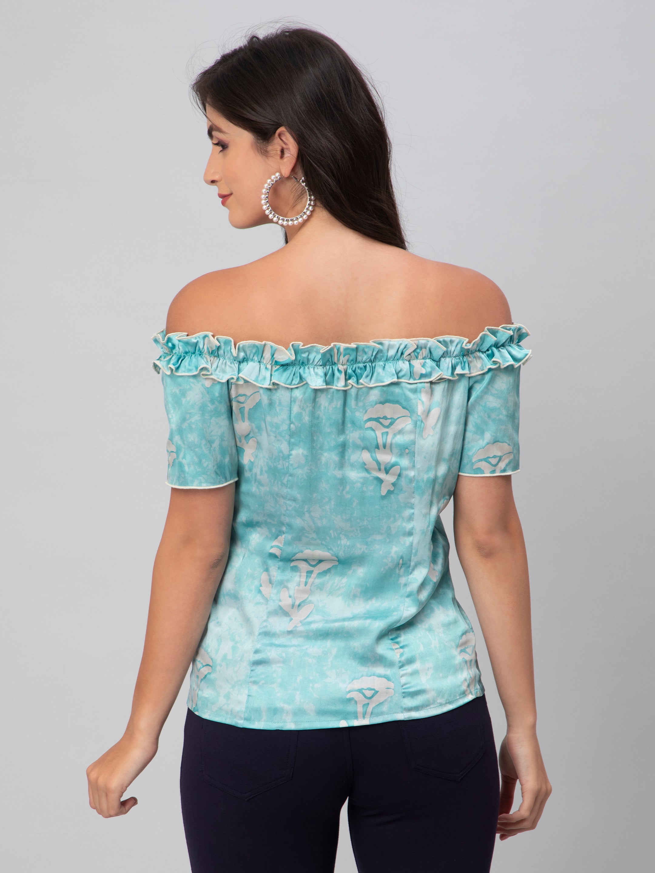 Satin Off Shoulder Top