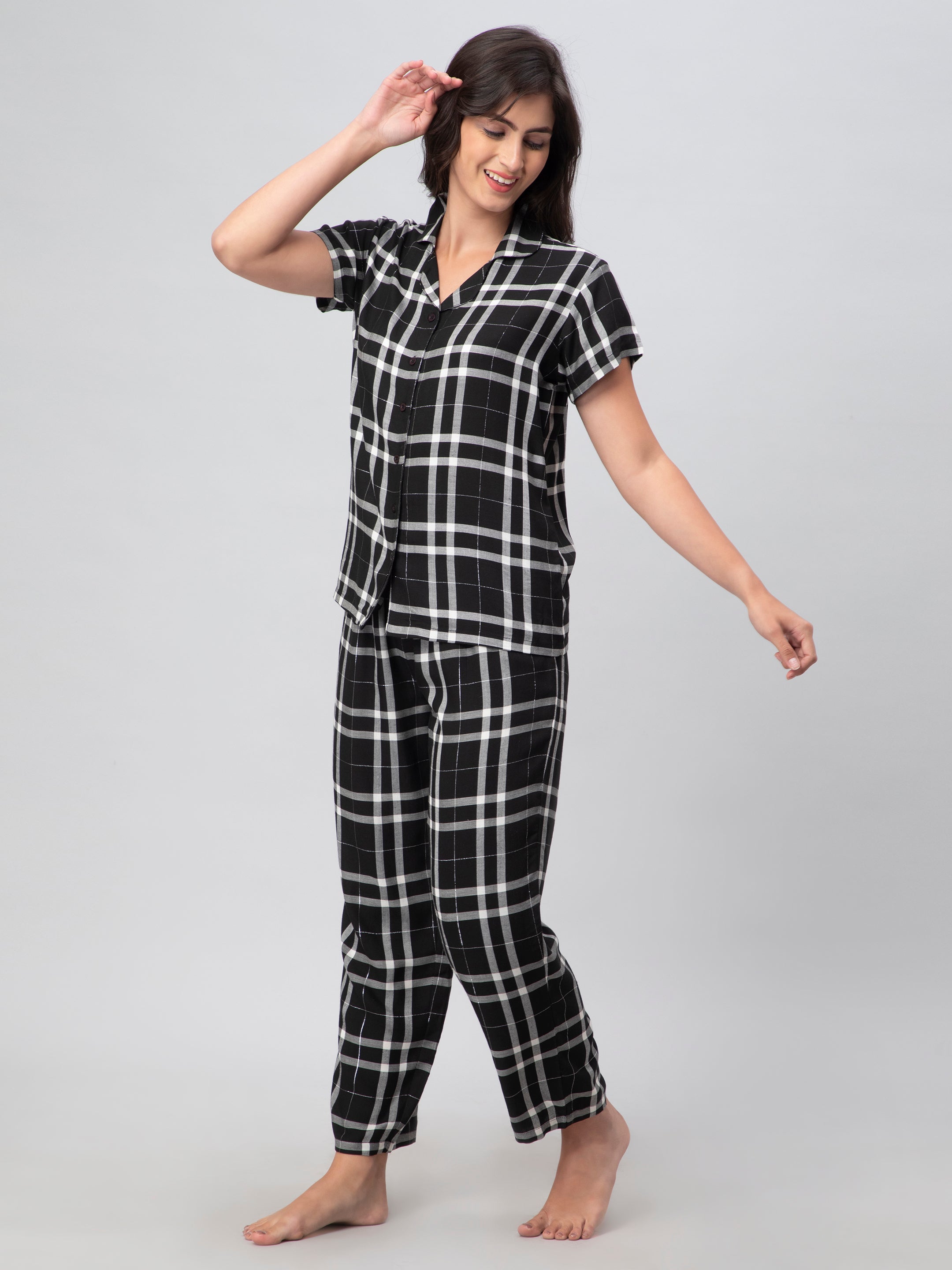 Black Lurex Nightsuit