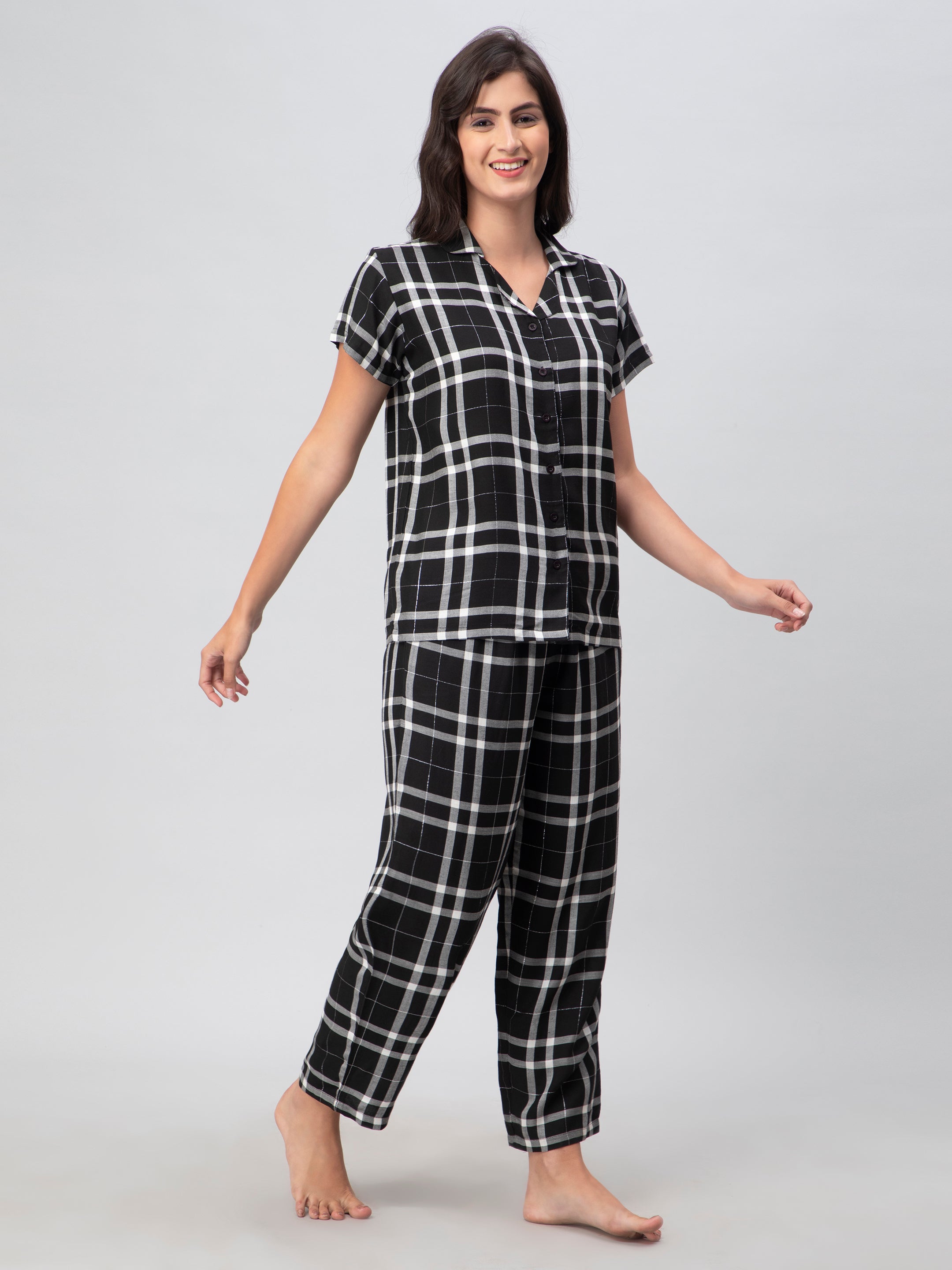 Black Lurex Nightsuit