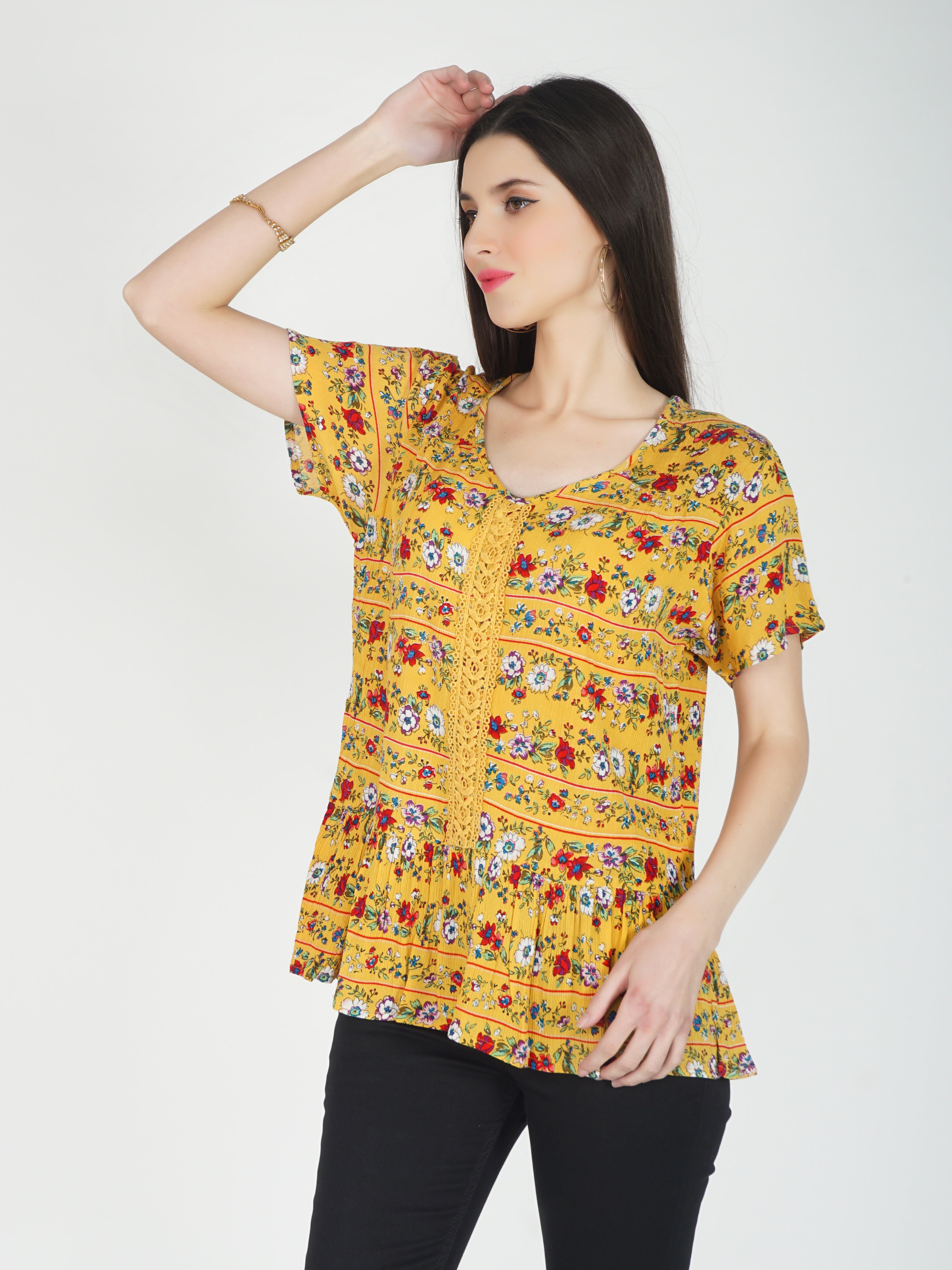 Porto Top with Designer Lace