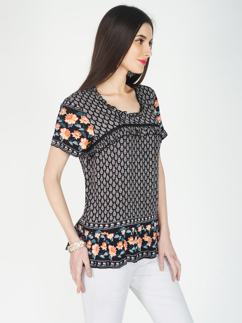 Mable Top with Designer lace